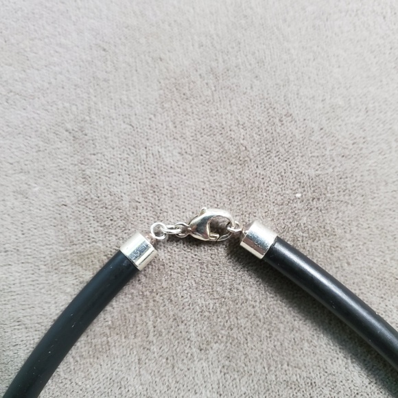 Turquoise Lapiz and Sterling Silver Necklace - Picture 4 of 5